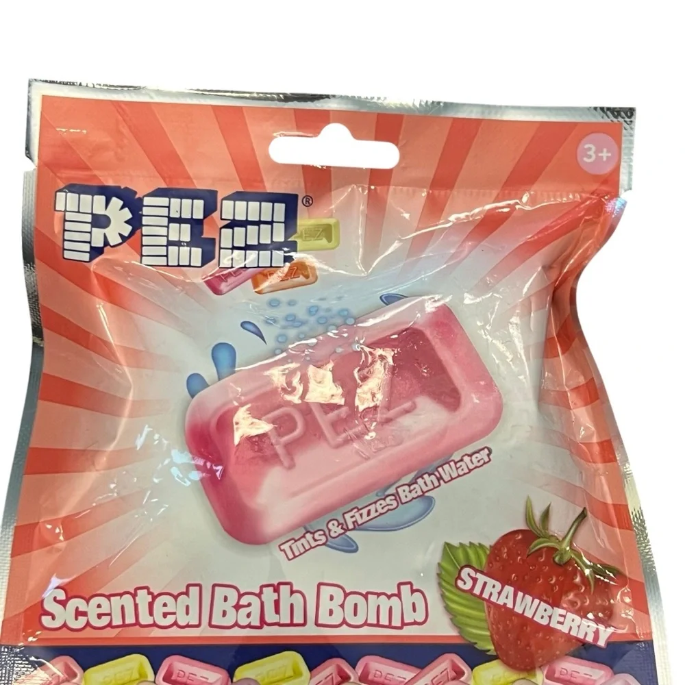 NOVELTY PEZ‎ BATH BOMB Strawberry Scented 1.41 Oz Ages 3+